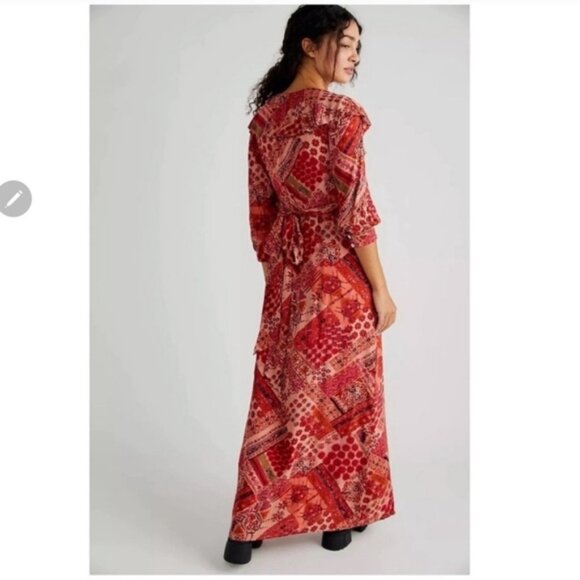 Free People Lennon Dress in Primrose Combo Sz S Boho romantic - Picture 4 of 7